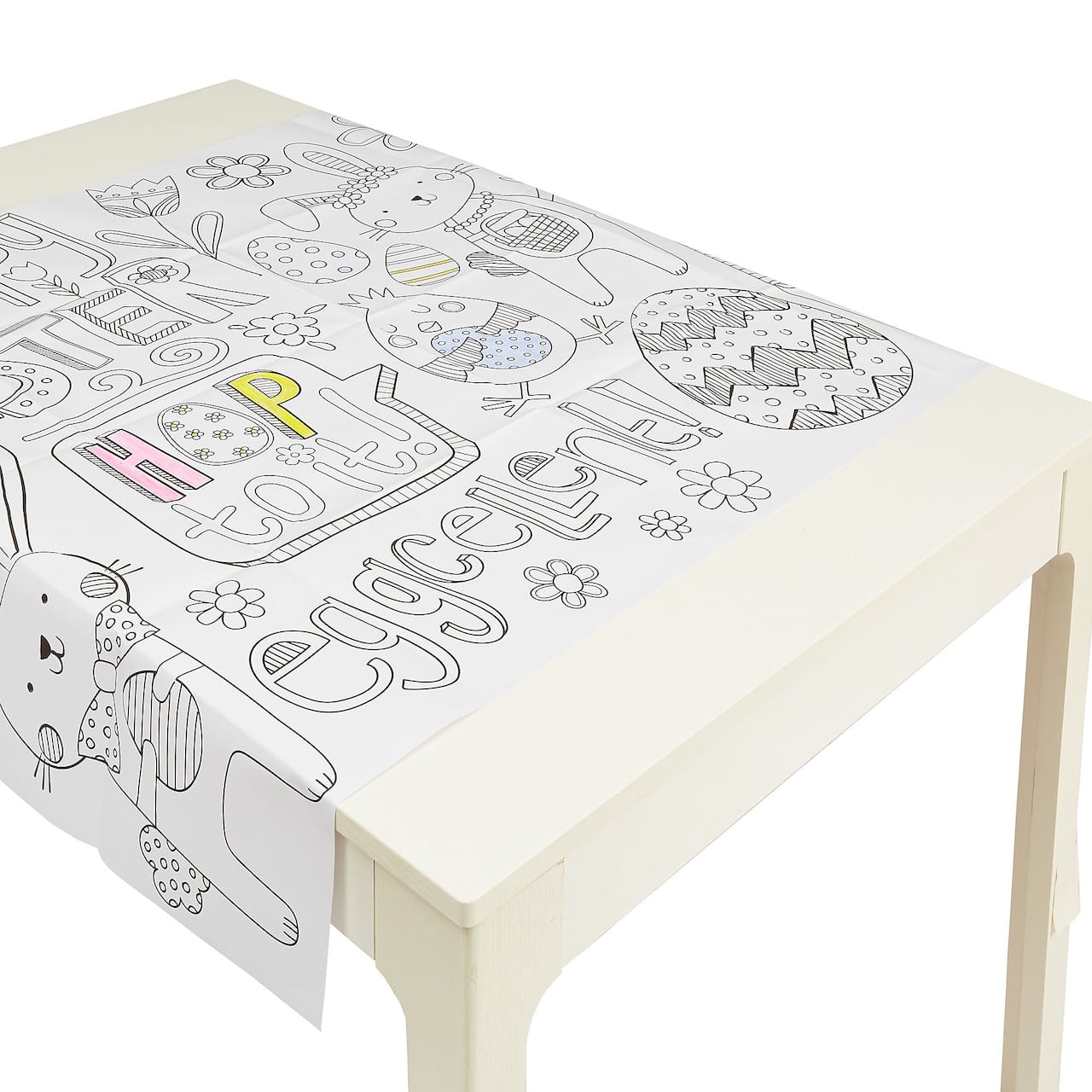 48&#x22; Kids Easter Coloring Table Cover